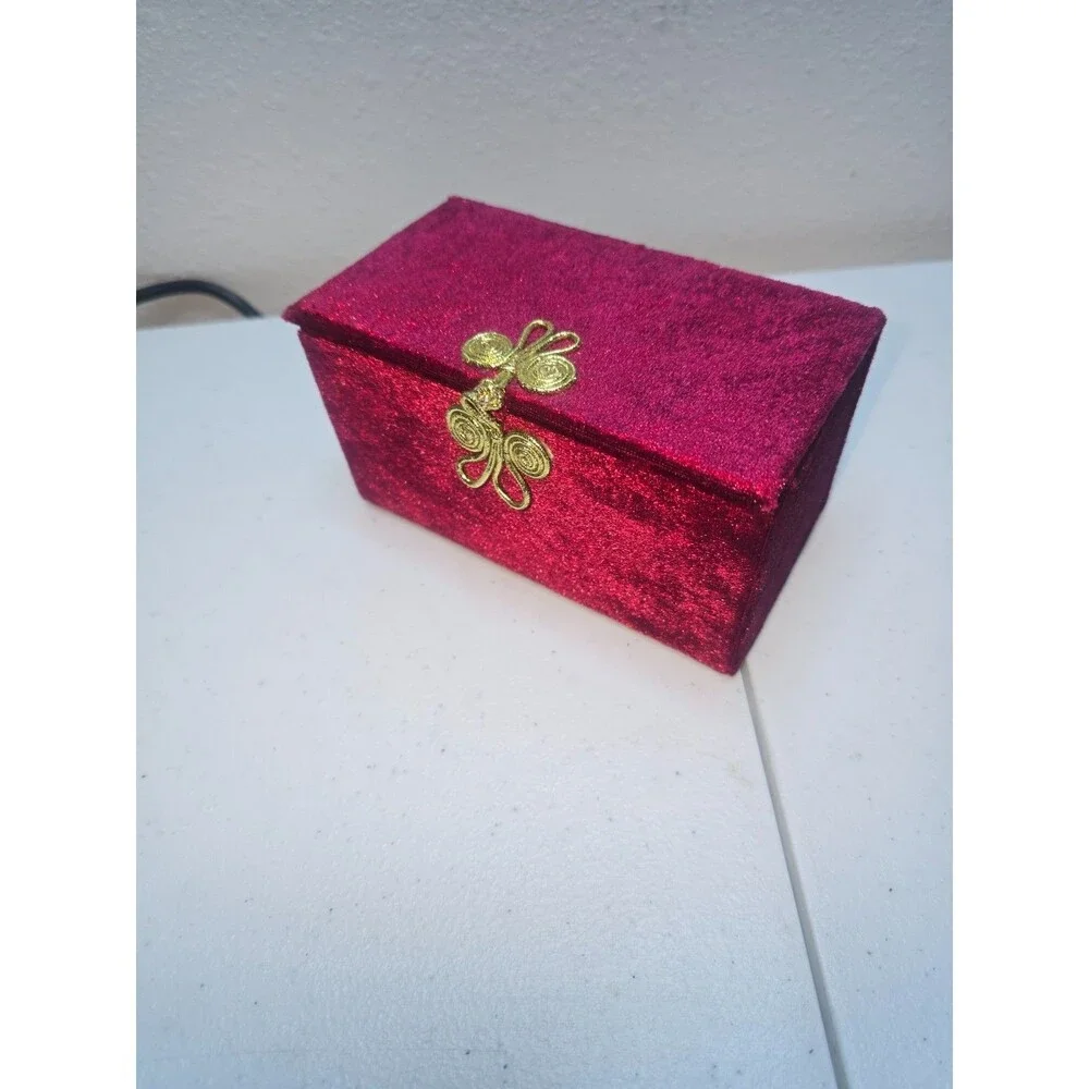 Vintage THE LI BIEN ORNAMENT Christmas Angel Ornament w/ Red Velvet Box Teardrop